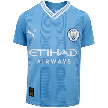 Camisa do Manchester City I 23/24 Puma Infantil Torcedor