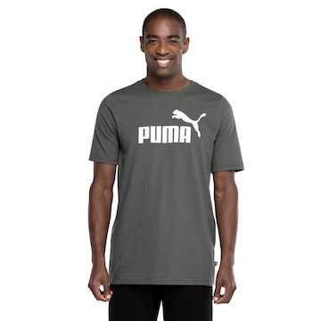 Camiseta Puma Masculina Manga Curta Essentials Logo Tee