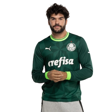 Camisa Manga Longa do Palmeiras I 23 Puma Masculina Torcedor