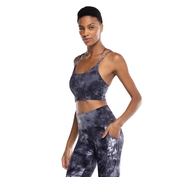 Top Fitness com Bojo Removível Oxer Baixa Sustentação Alongado Heat Tie Dye Adulto