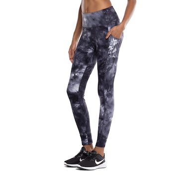 Calça Legging Feminina Oxer Heat Tie Dye Média Compressão com Bolso