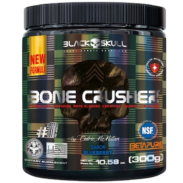 Bone Crusher Black Skull Blueberry - 300 gramas