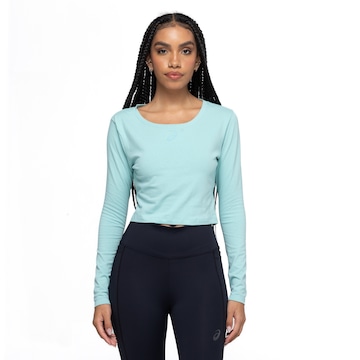 Blusa Cropped Feminina ASICS Manga Longa Cava Tradicional