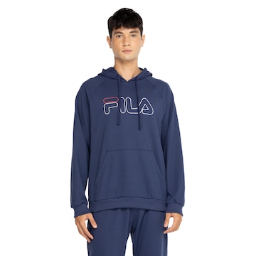 Blusão Masculino Fila com Capuz Letter Outline