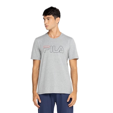 Camiseta Masculina Fila Manga Curta Letter Outline