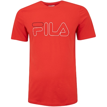 Camiseta Masculina Fila Manga Curta Letter Outline