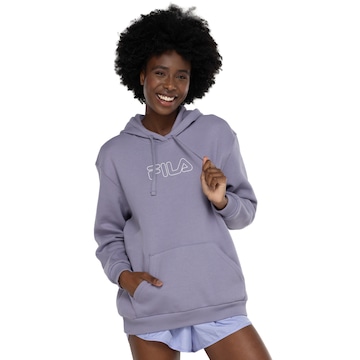 Blusão Feminino Fila com Capuz Letter Winter Outline