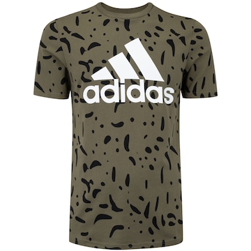 Camiseta Masculina adidas Manga Curta Big Logo Aop