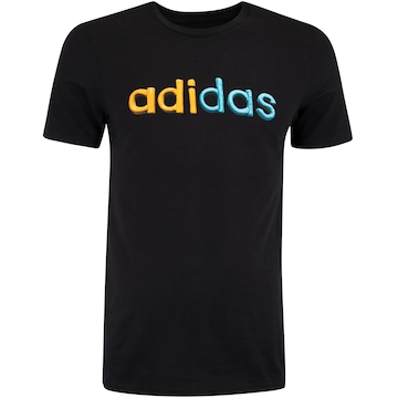 Camiseta Masculina adidas Manga Curta Logo Linear Color