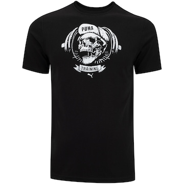 Camiseta Masculina Puma Manga Curta Training Skull