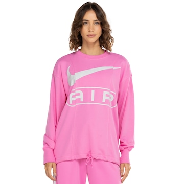 Blusão Feminino Nike sem Capuz Sportswear Air OOS Flc Crew