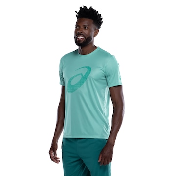 Camiseta Masculina ASICS Manga Curta Anti Odor Estampa Treino