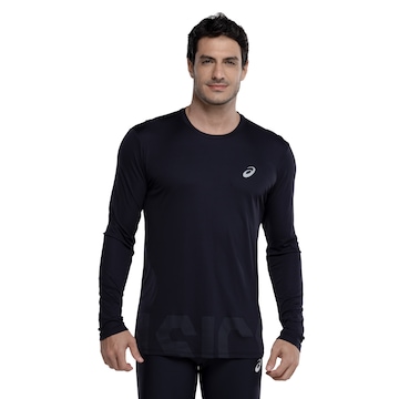 Camiseta Masculina ASICS Manga Longa Leve com Proteção UV