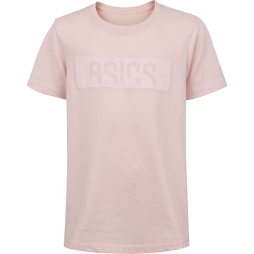 Camiseta Infantil ASICS Manga Curta Casual Cava Tradicional