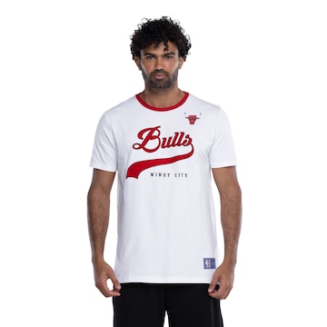 Camiseta do Chicago Bulls NBA Masculina Floco Team