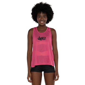 Camiseta Regata Feminina Fit Dance Transpassada