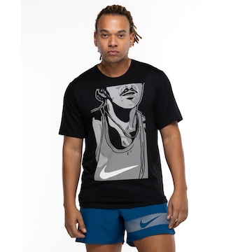 Camiseta Masculina Nike Manga Curta Run Energy Ris