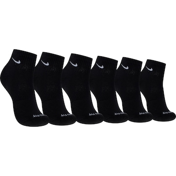 Kit de Meia Nike Cano Médio Everyday Plus Cush Ankle Adulto 3 pares