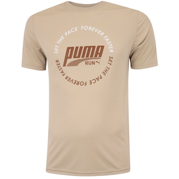 Camiseta Masculina Puma Manga Curta Graphic Run Emblem Tee