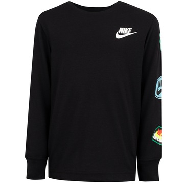 Camiseta Infantil Nike Manga Longa Retrô Sticker LS