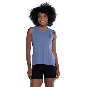 Camiseta Regata Feminina Oxer Alongada Estampada