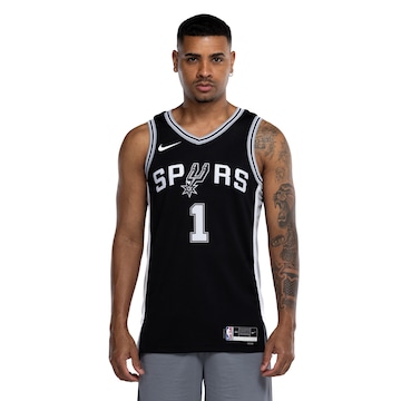 Camiseta Regata do San Antonio Spurs Nike Masculina Icon Edition 24/25 Dri-fit Swingman Jersey