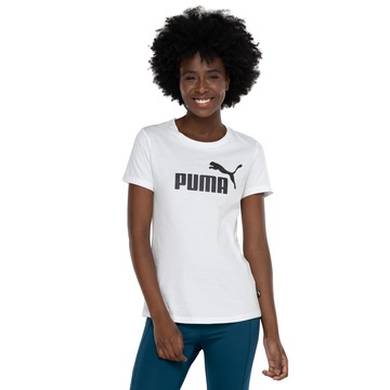 Camiseta Feminina Puma Manga Curta ESS Tee Logo