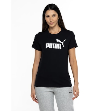 Camiseta Feminina Puma Manga Curta ESS Tee Logo