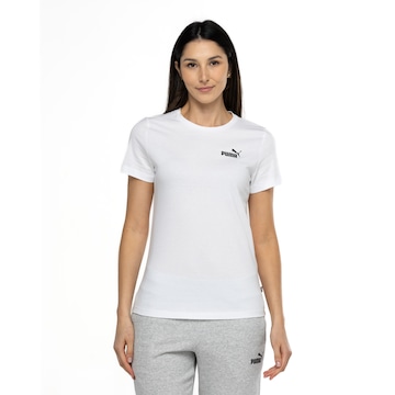 Camiseta Feminina Puma Manga Curta Essentials Small Logo Tee