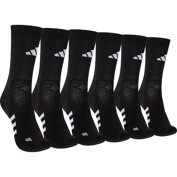 Kit de Meias adidas Cano Alto Performance 3 Listras Adulto 3 Pares