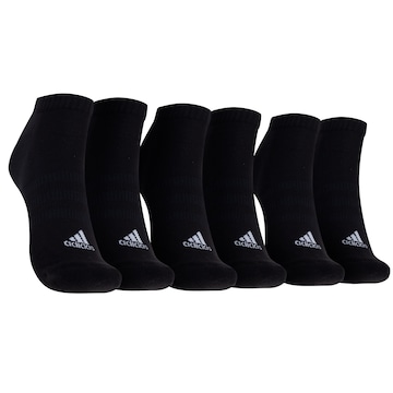 Kit de Meia adidas Cano Baixo Cush 3 Pares Adulto