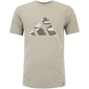 Camiseta Masculina adidas Manga Curta Logo Camuflado