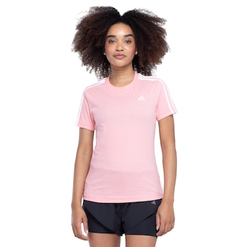 Camiseta Feminina adidas Manga Curta 3 Stripes