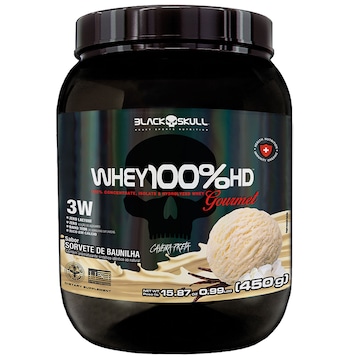 Whey Protein Black Skull HD Gourmet Sorvete de Baunilha - 450 g