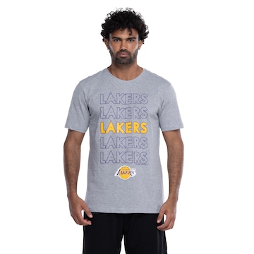 Camiseta do Los Angeles Lakers NBA Masculina NB958 Contour