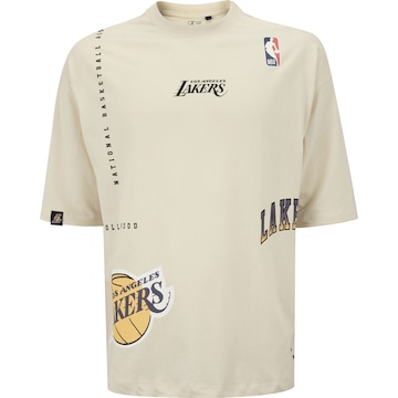 Camiseta do Los Angeles Lakers Masculina NBA Manga Manga Curta Construct N025