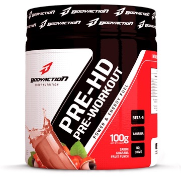 Pré-Treino Body Action Pre-HD - Guaraná e Fruit Punch - 100g