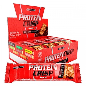 Barra de Proteína Integralmédica Protein Crisp Bar - Peanut Butter - Caixa com 12 Unidades