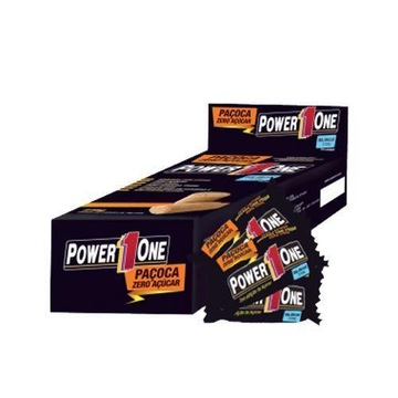 Paçoca Rolha Power One Zero Açúcar - 24 unidades de 18g