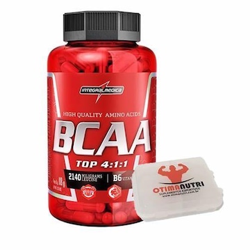 BCAA Integralmédica Amino TOP 4:1:1 - 120 Cápsulas + Porta Cápsulas