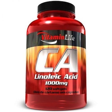Óleo De Cartamo e  Ácido Linoleico VitaminLife CA Linoleic Acid 1000mg - 120 Cápsulas