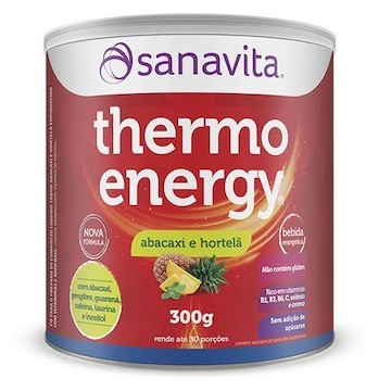 Energético Sanavita Thermo Energy - Abacaxi e Hortelã - 300g