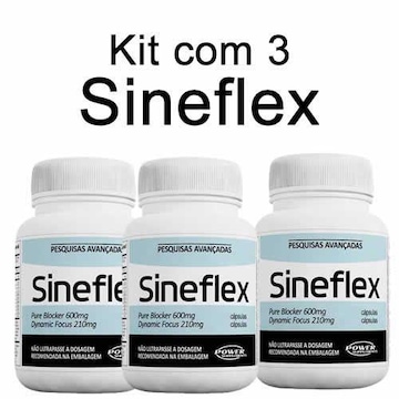 Temorgênico Power Supplements Sineflex - 3 Frascos com 150 Cápsulas cada