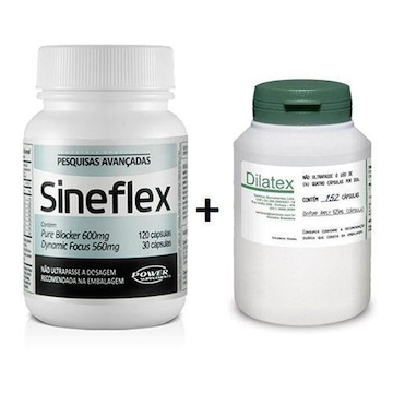 Termogênico Power Supplements Sineflex 150 Cápsulas + Pré-Treino Dilatex - 152 Cápsulas