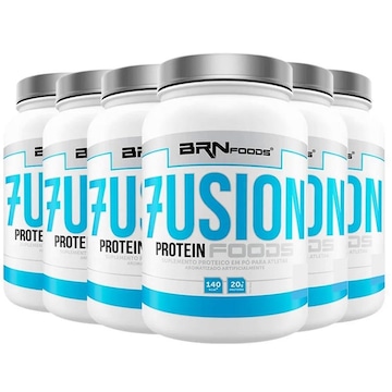 Kit BRN Foods 6x Whey Protein Fusion Baunilha - 900g