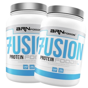 Kit BRN Foods 2x Whey Protein Fusion Morango - 900g