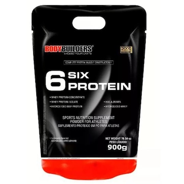 Whey Protein Bodybuilders - Baunilha - 6 Six Protein - 900g