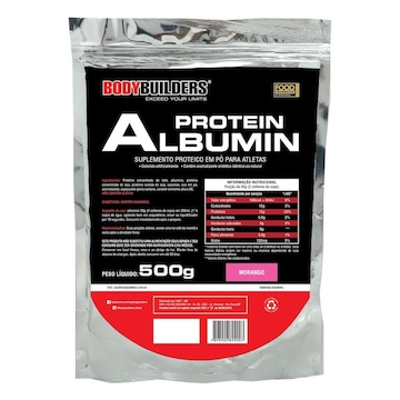 Albumina Protein Bodybuilders - Morango - 500g