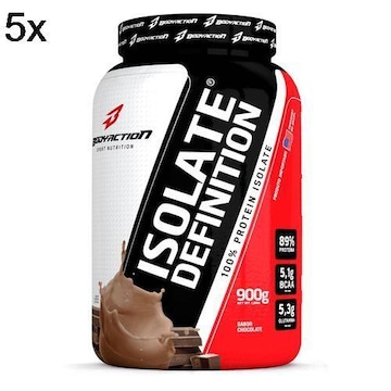 Kit 5X Whey Isolate Definition Body Action - Chocolate - 900g