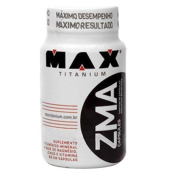 ZMA Max Titanium - 90 Cápsulas - 5 Frascos